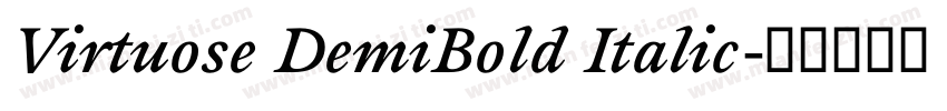 Virtuose DemiBold Italic字体转换